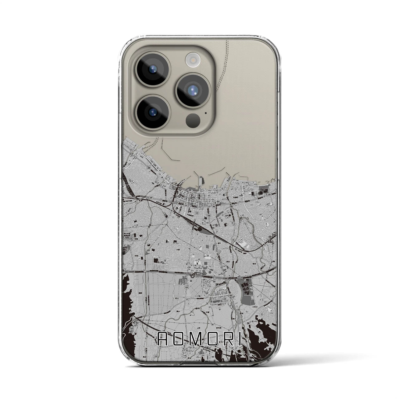 【青森2(青森県)】地図柄iPhoneケース(クリアタイプ)