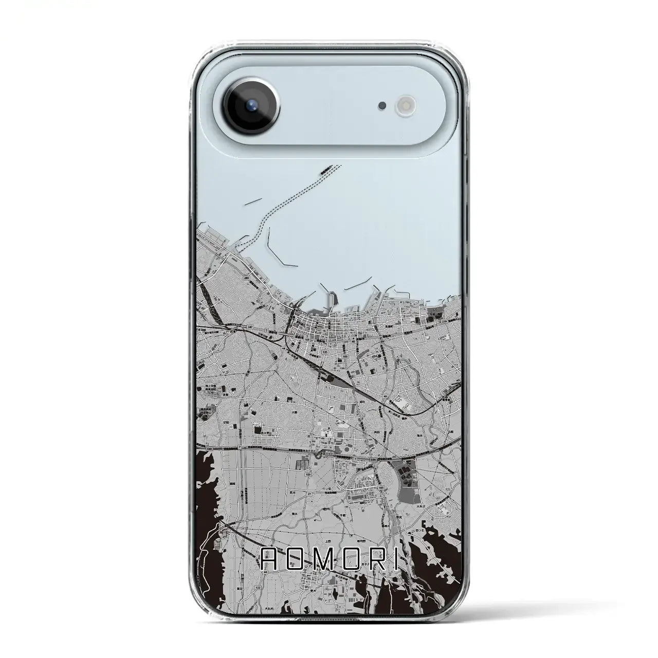 【青森2(青森県)】地図柄iPhoneケース(クリアタイプ)