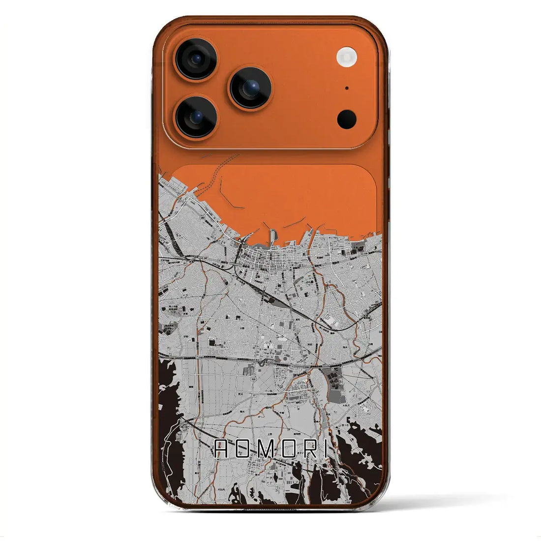 【青森2(青森県)】地図柄iPhoneケース(クリアタイプ)