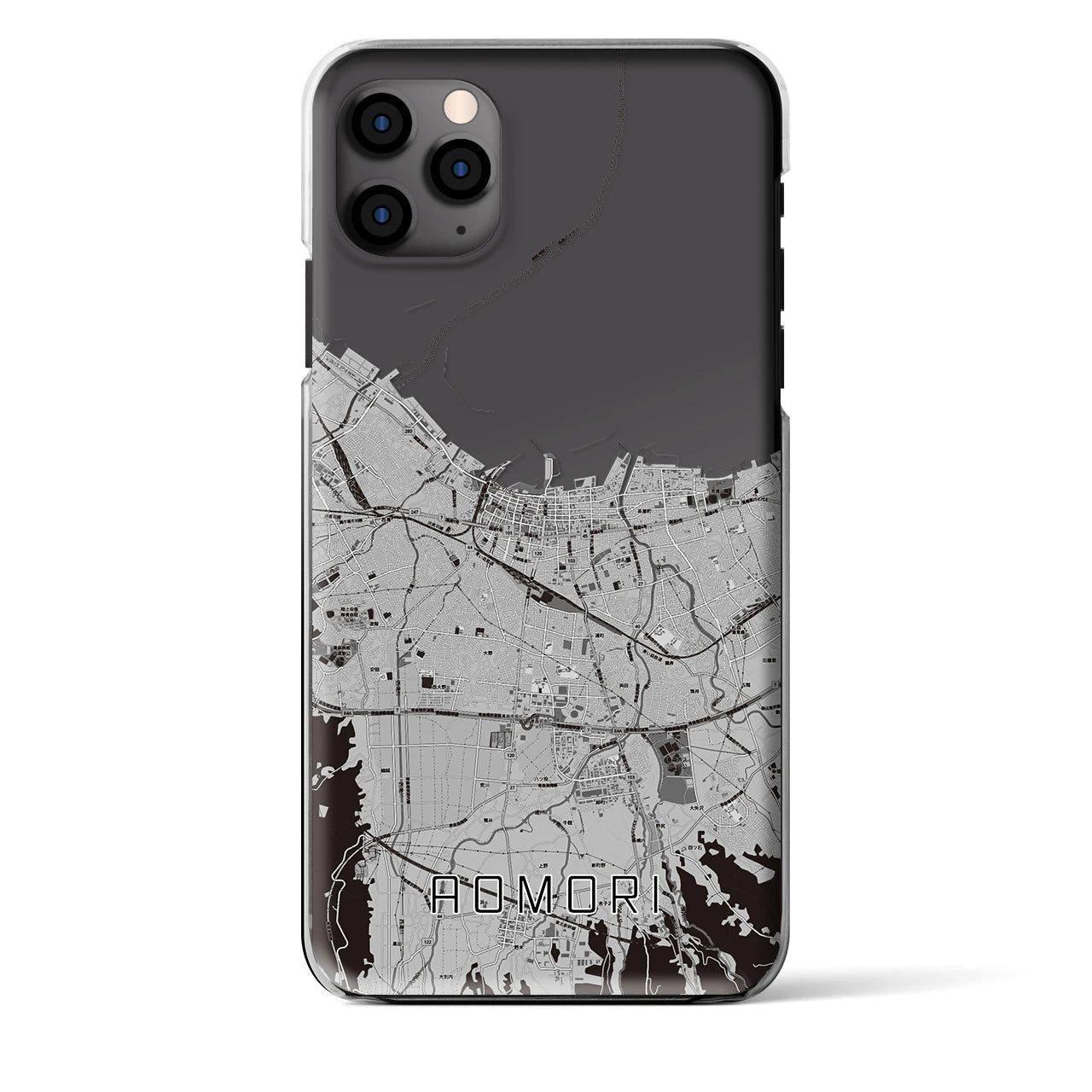 【青森2(青森県)】地図柄iPhoneケース(クリアタイプ)