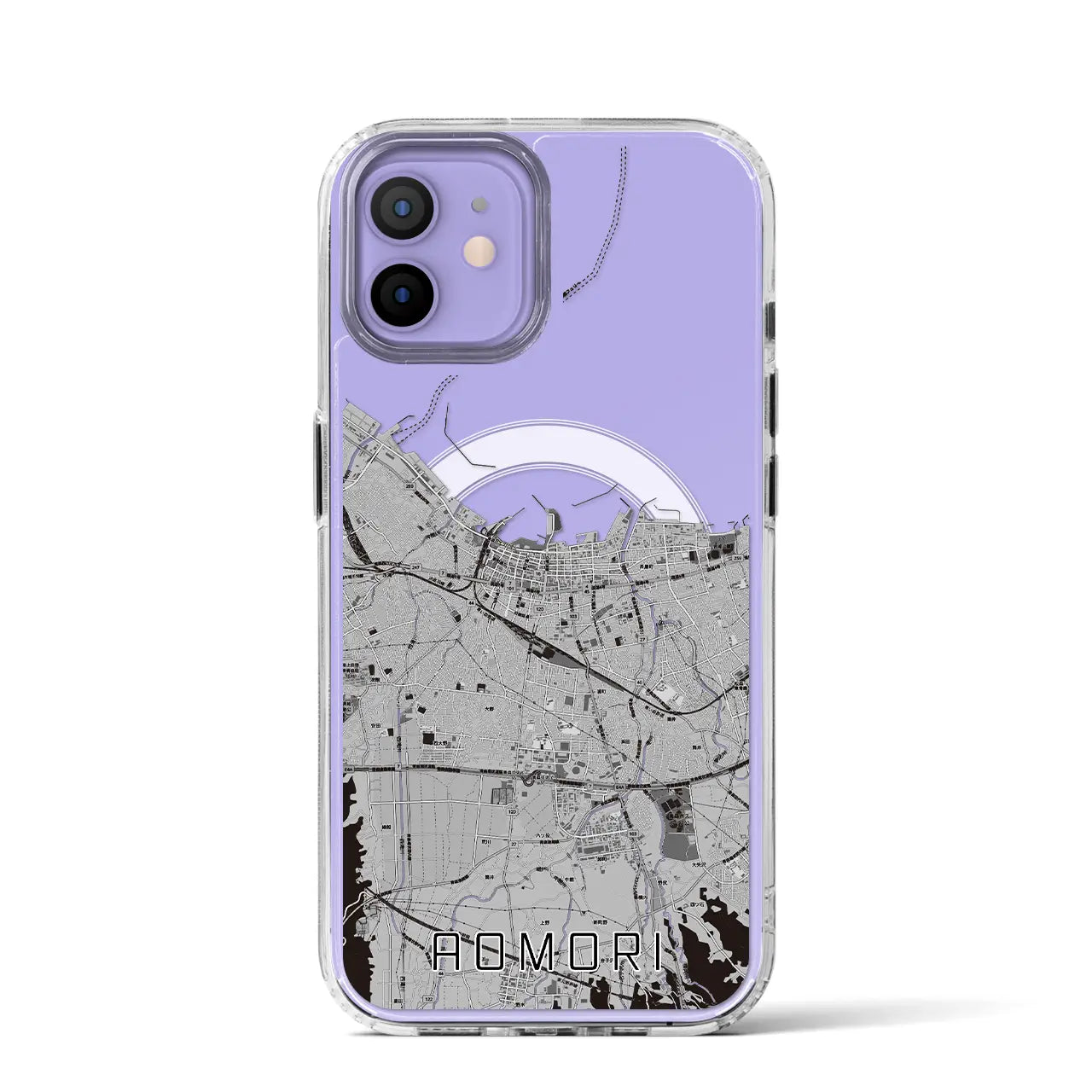 【青森2(青森県)】地図柄iPhoneケース(MagSafeタイプ)