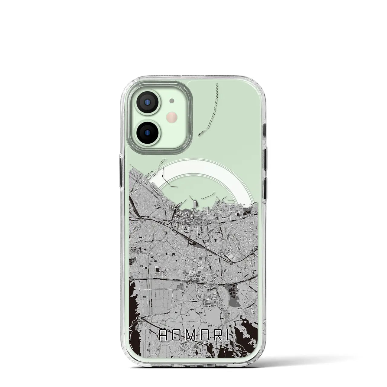 【青森2(青森県)】地図柄iPhoneケース(MagSafeタイプ)