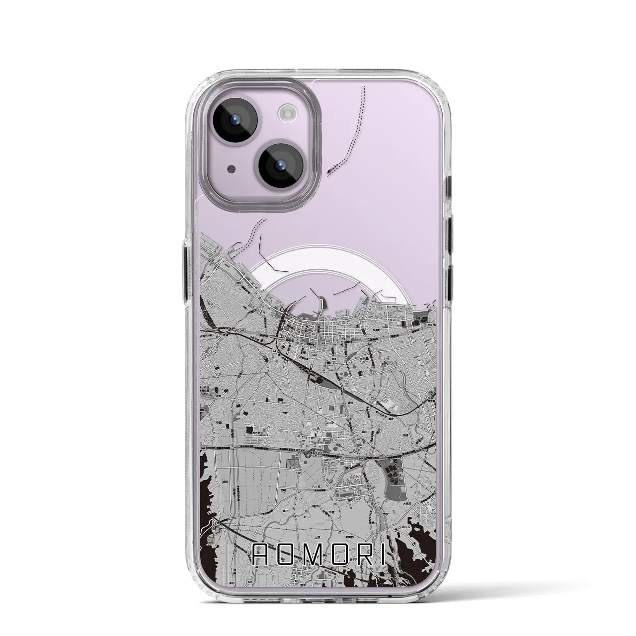【青森2(青森県)】地図柄iPhoneケース(MagSafeタイプ)