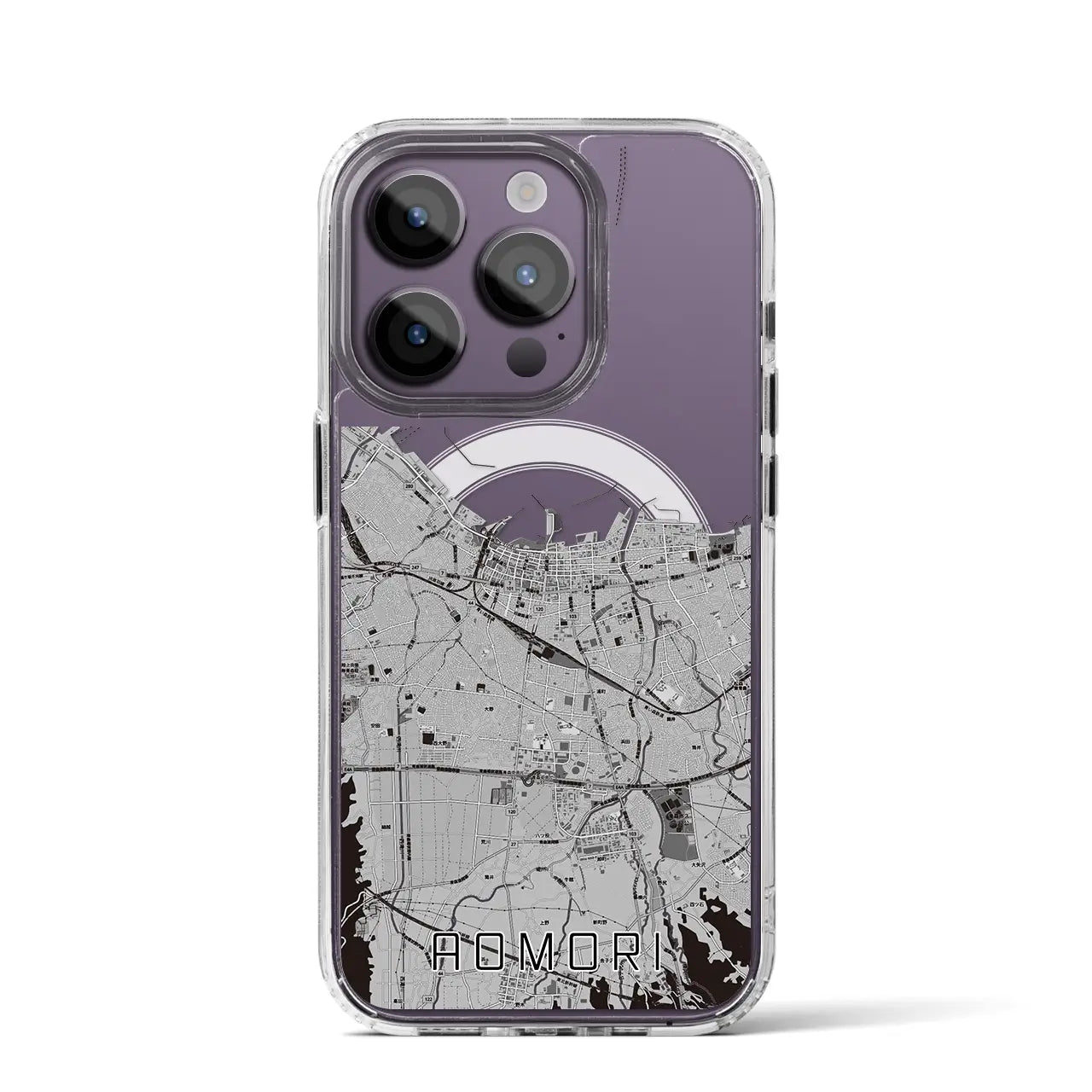 【青森2(青森県)】地図柄iPhoneケース(MagSafeタイプ)