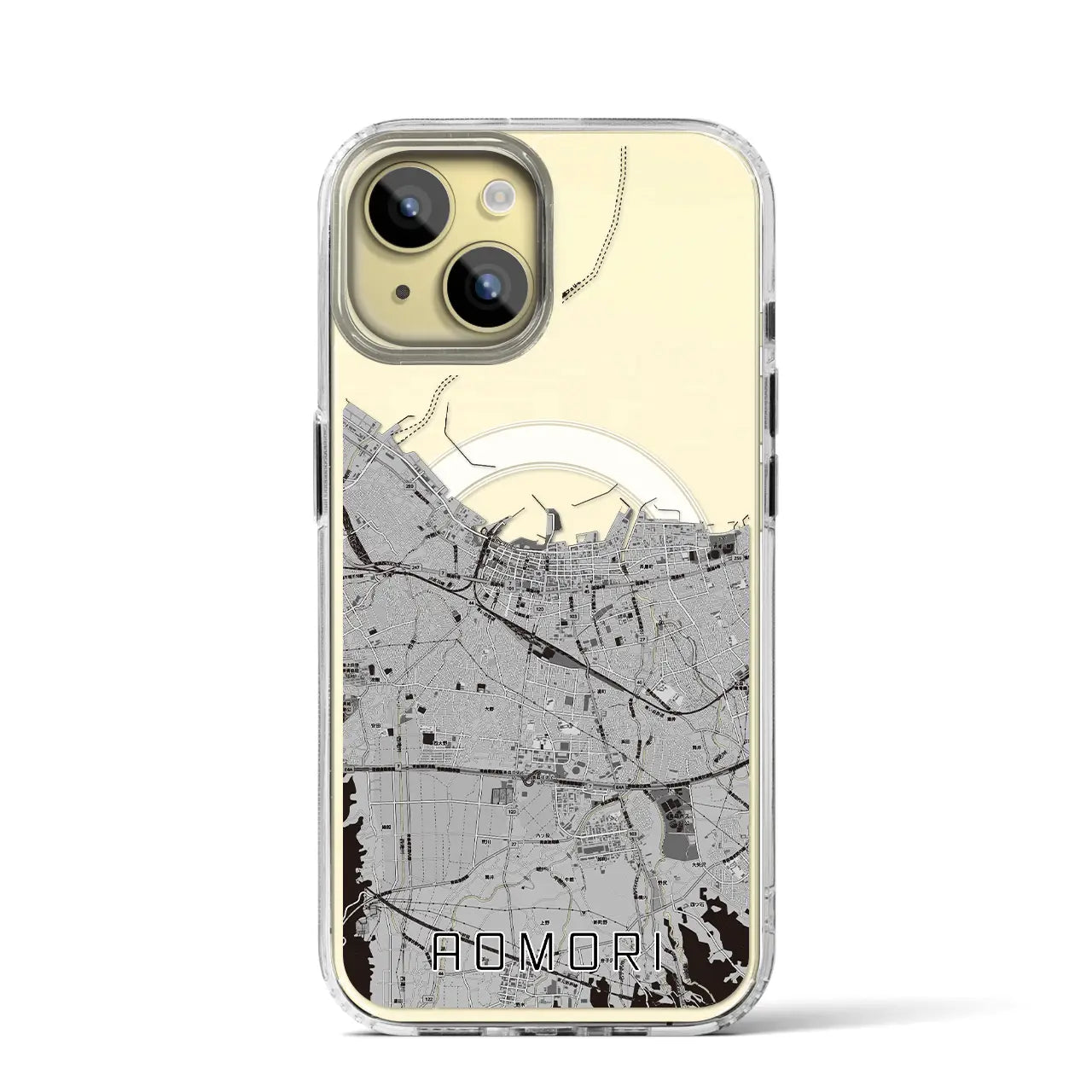 【青森2(青森県)】地図柄iPhoneケース(MagSafeタイプ)