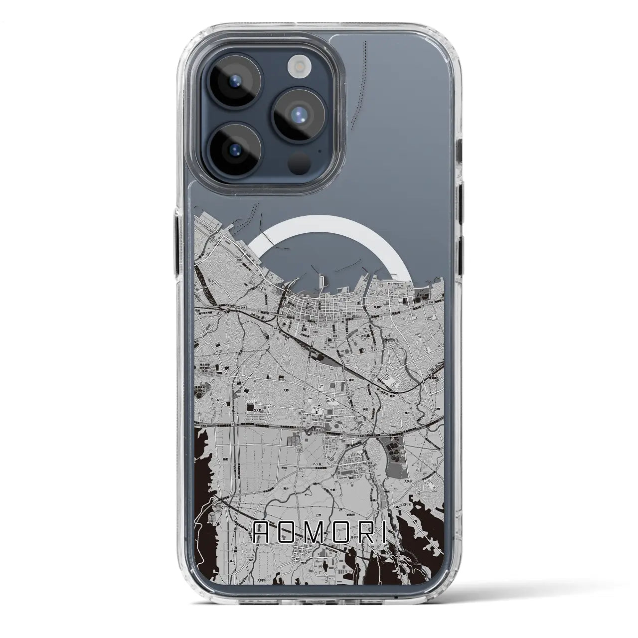 【青森2(青森県)】地図柄iPhoneケース(MagSafeタイプ)