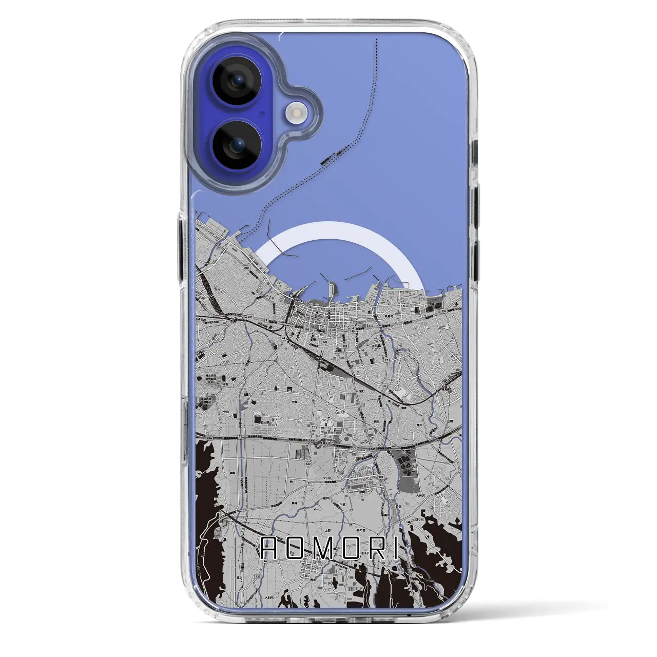 【青森2(青森県)】地図柄iPhoneケース(MagSafeタイプ)