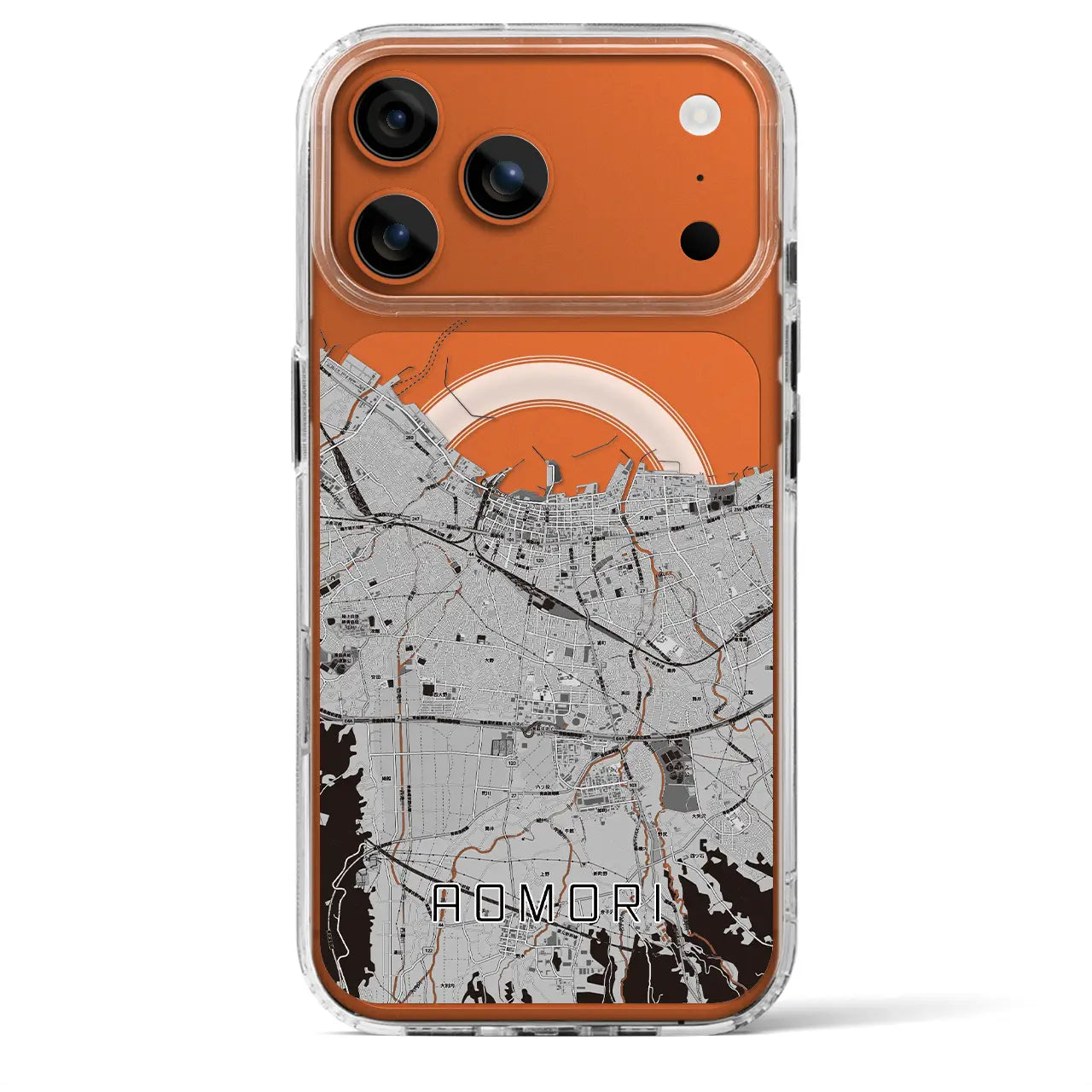 【青森2(青森県)】地図柄iPhoneケース(MagSafeタイプ)