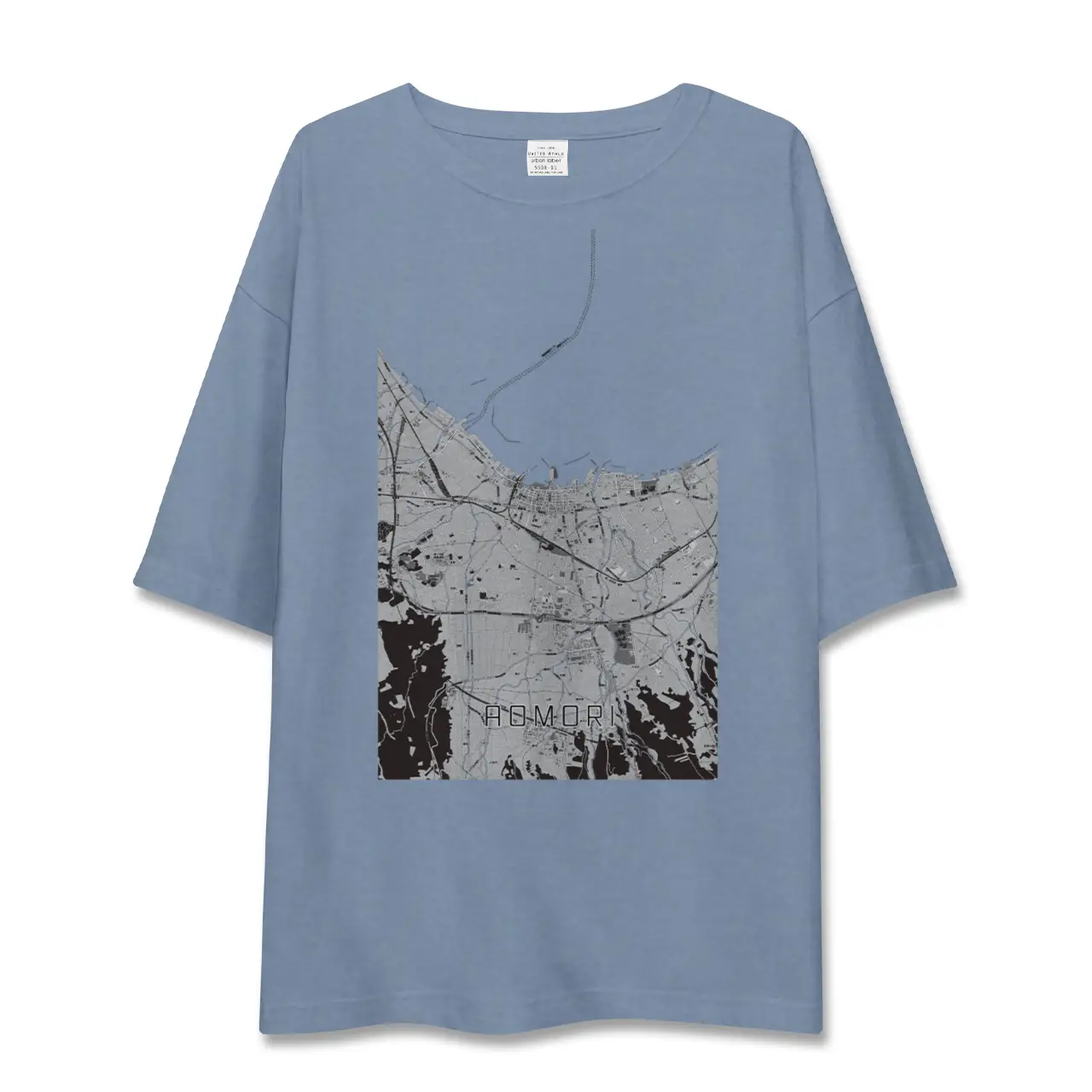 【青森2(青森県)】地図柄ビッグシルエットTシャツ