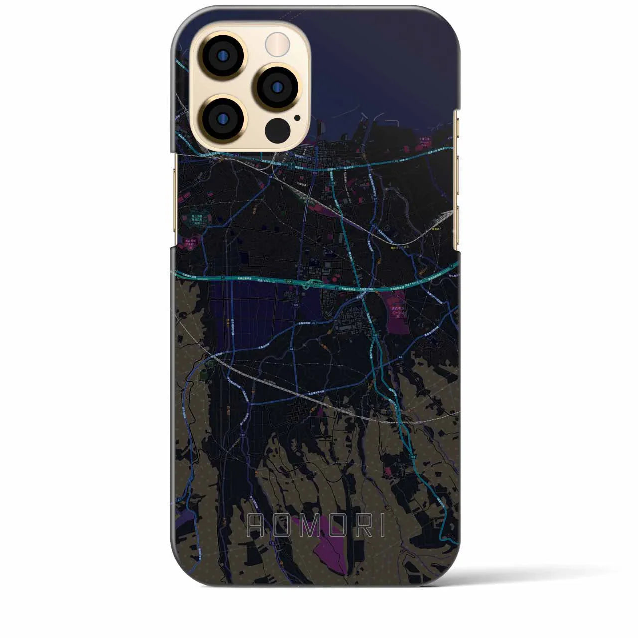 【青森(青森県)】地図柄iPhoneケース(バックカバータイプ)