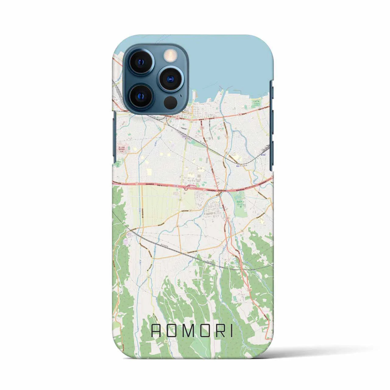 【青森(青森県)】地図柄iPhoneケース(バックカバータイプ)