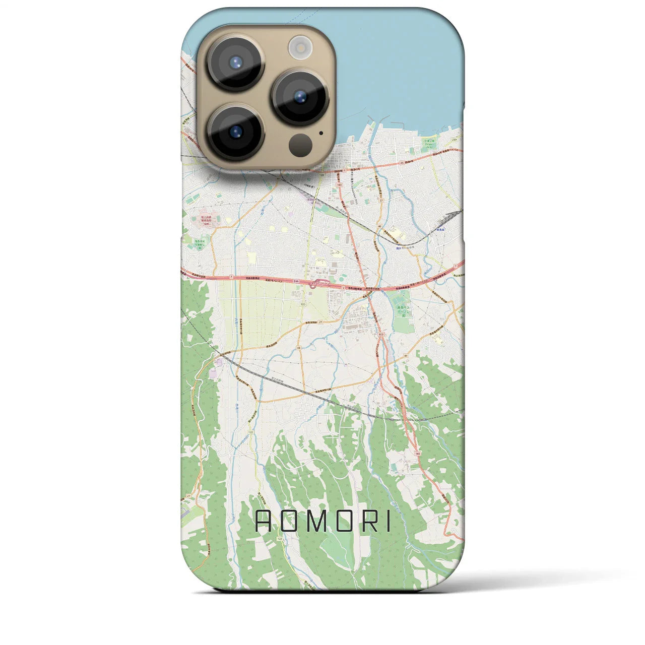 【青森(青森県)】地図柄iPhoneケース(バックカバータイプ)