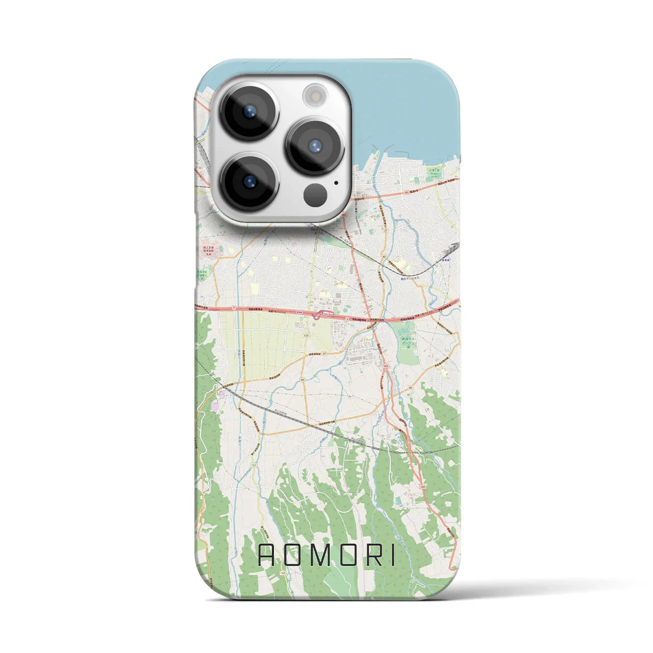 【青森(青森県)】地図柄iPhoneケース(バックカバータイプ)