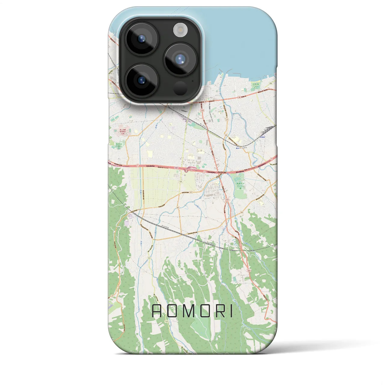【青森(青森県)】地図柄iPhoneケース(バックカバータイプ)