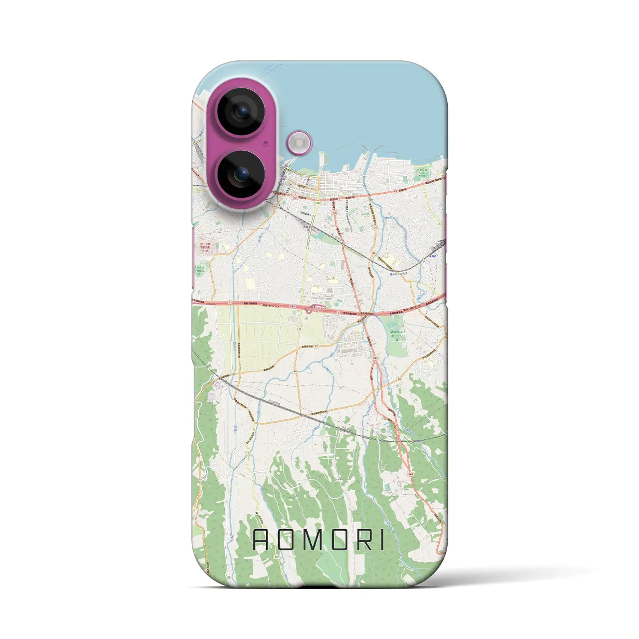 【青森(青森県)】地図柄iPhoneケース(バックカバータイプ)