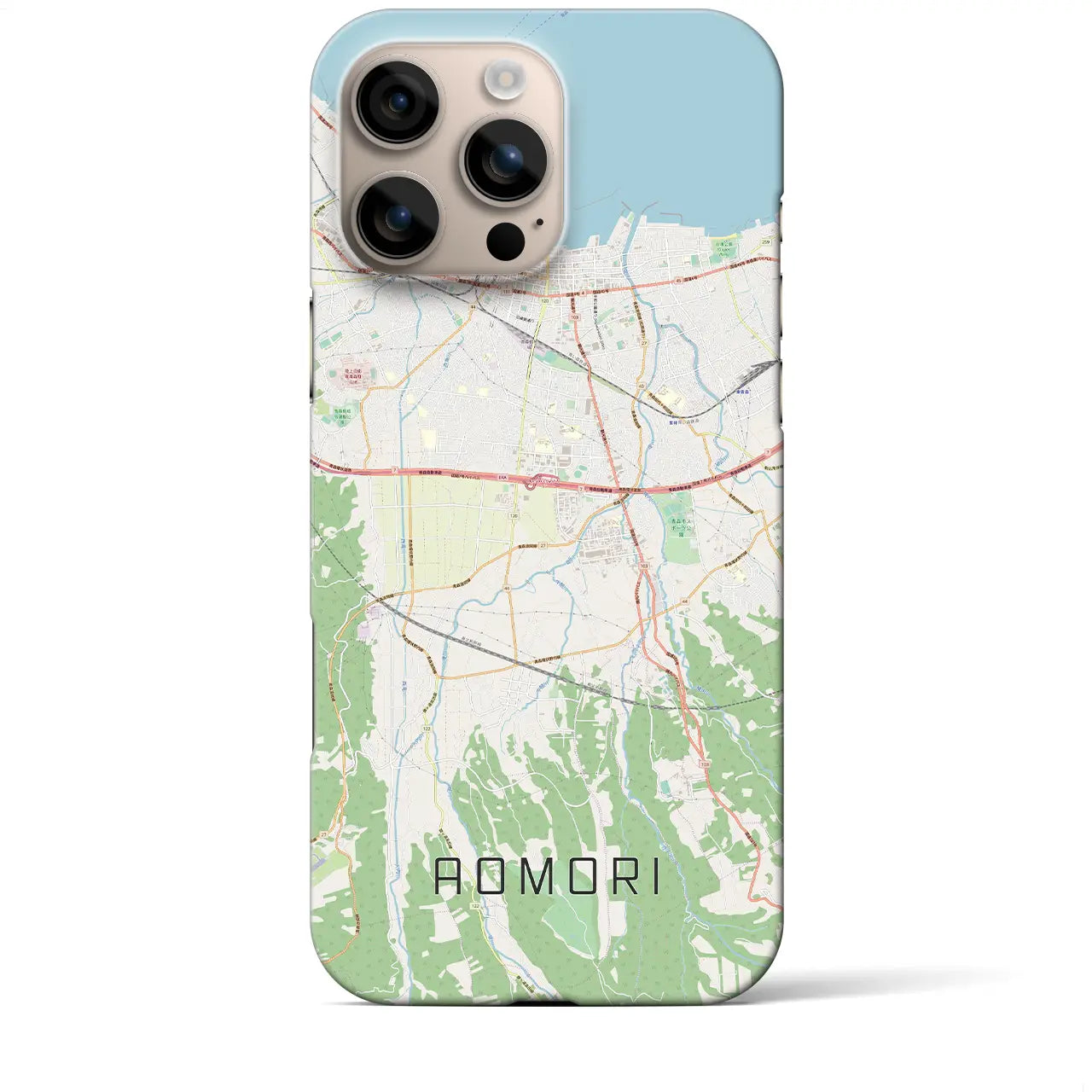 【青森(青森県)】地図柄iPhoneケース(バックカバータイプ)