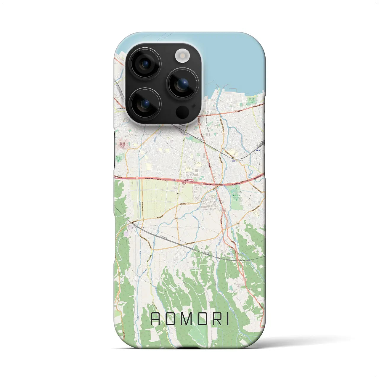 【青森(青森県)】地図柄iPhoneケース(バックカバータイプ)