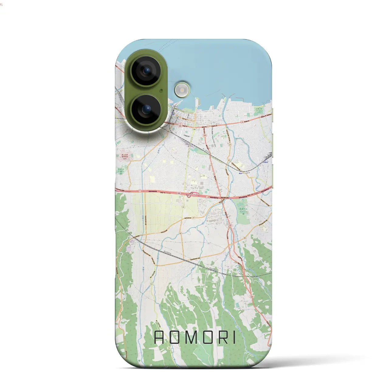 【青森(青森県)】地図柄iPhoneケース(バックカバータイプ)