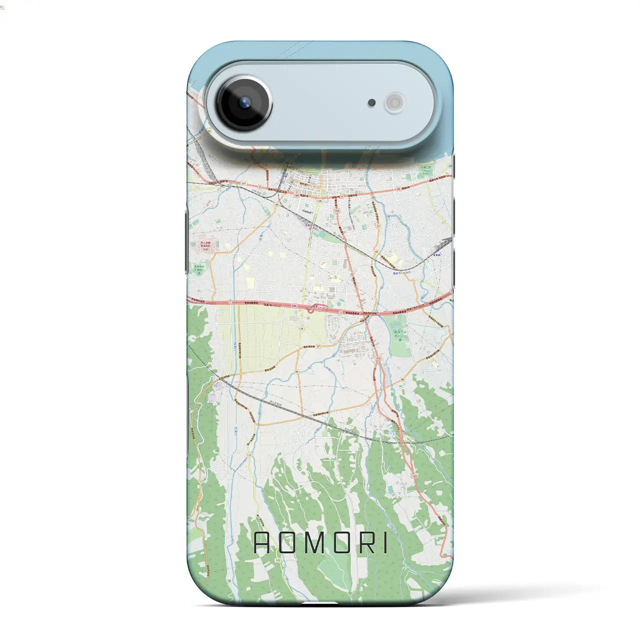 【青森(青森県)】地図柄iPhoneケース(バックカバータイプ)