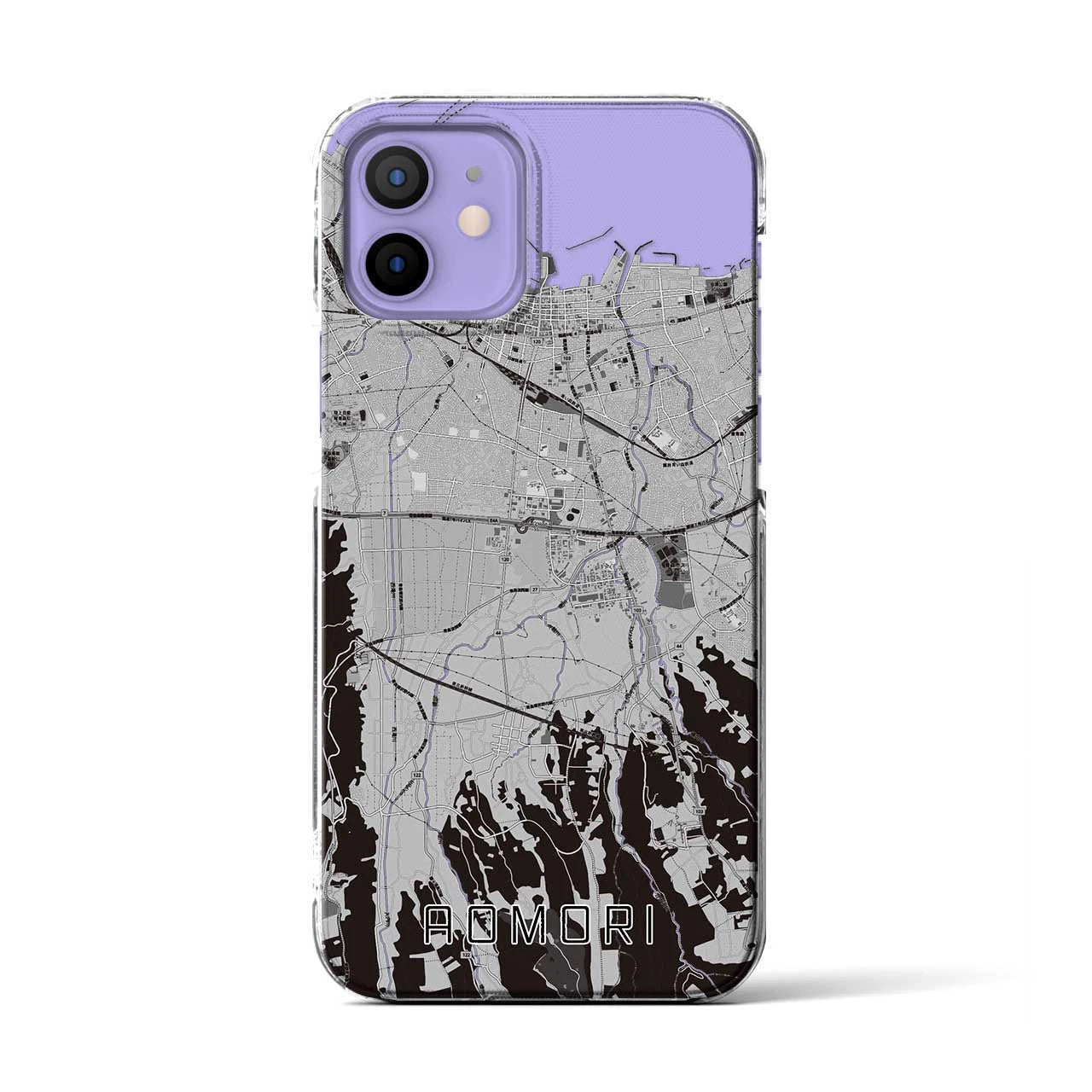 【青森(青森県)】地図柄iPhoneケース(クリアタイプ)