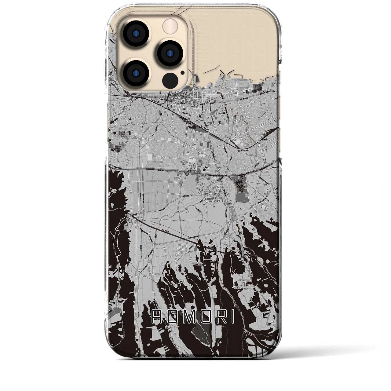 【青森(青森県)】地図柄iPhoneケース(クリアタイプ)