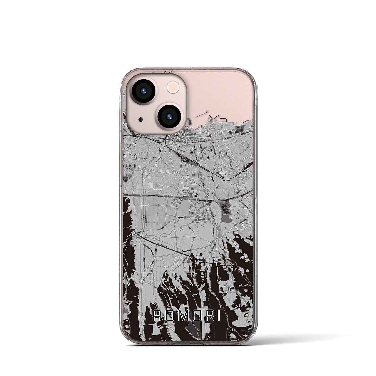 【青森(青森県)】地図柄iPhoneケース(クリアタイプ)
