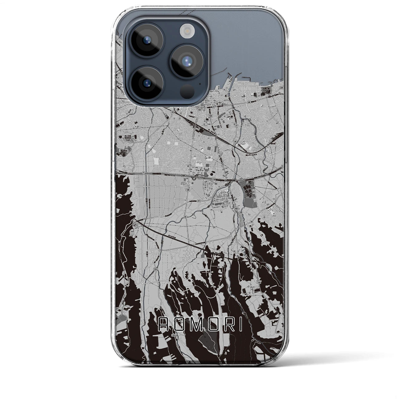 【青森(青森県)】地図柄iPhoneケース(クリアタイプ)