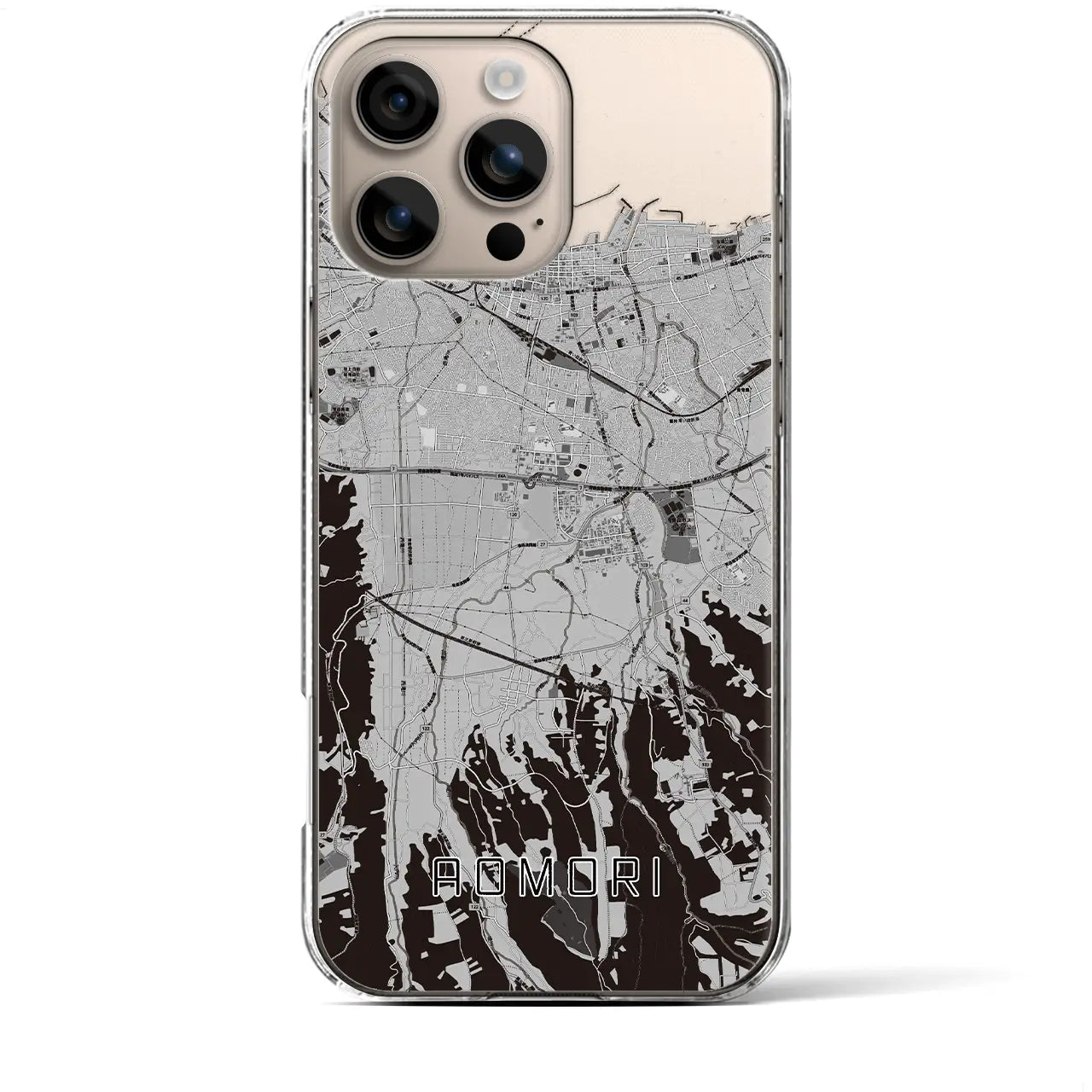 【青森(青森県)】地図柄iPhoneケース(クリアタイプ)