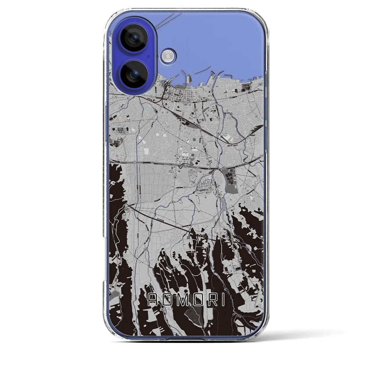 【青森(青森県)】地図柄iPhoneケース(クリアタイプ)