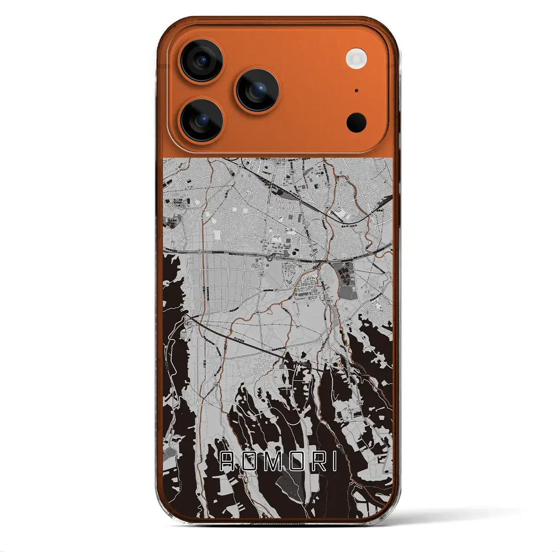 【青森(青森県)】地図柄iPhoneケース(クリアタイプ)