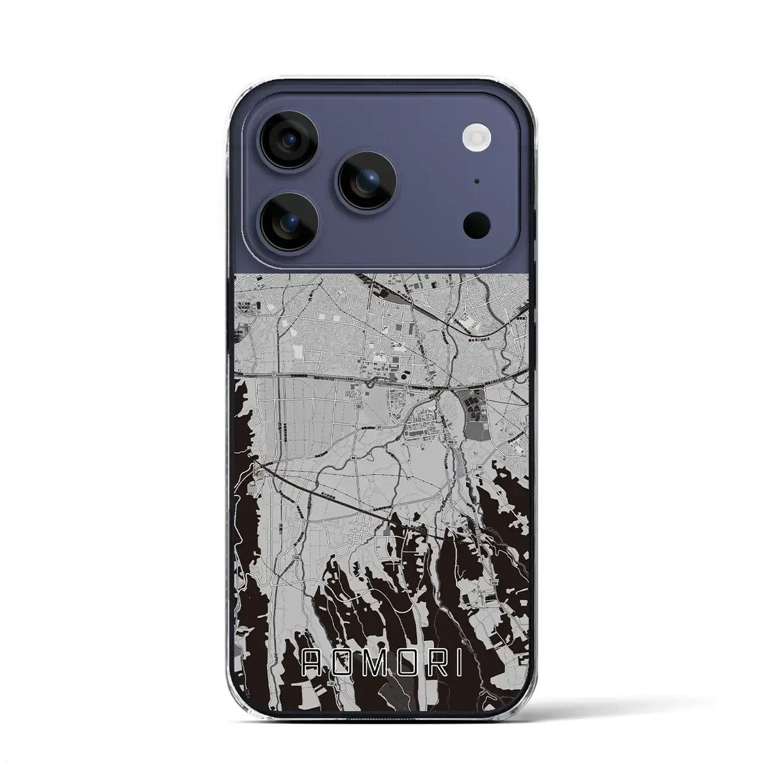 【青森(青森県)】地図柄iPhoneケース(クリアタイプ)