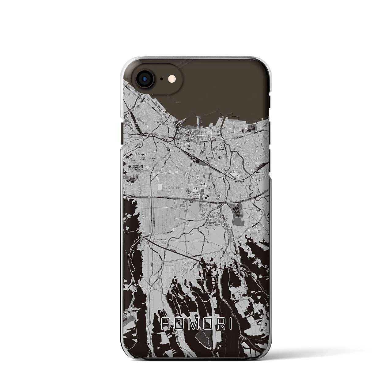 【青森(青森県)】地図柄iPhoneケース(クリアタイプ)