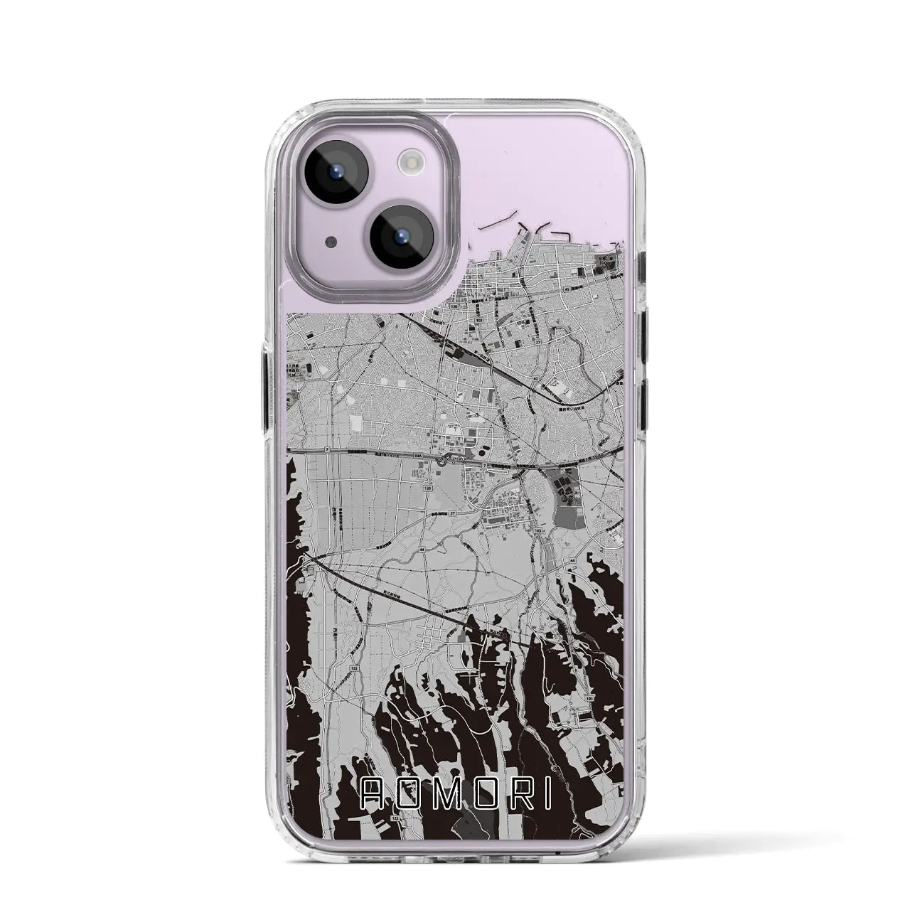 【青森(青森県)】地図柄iPhoneケース(MagSafeタイプ)