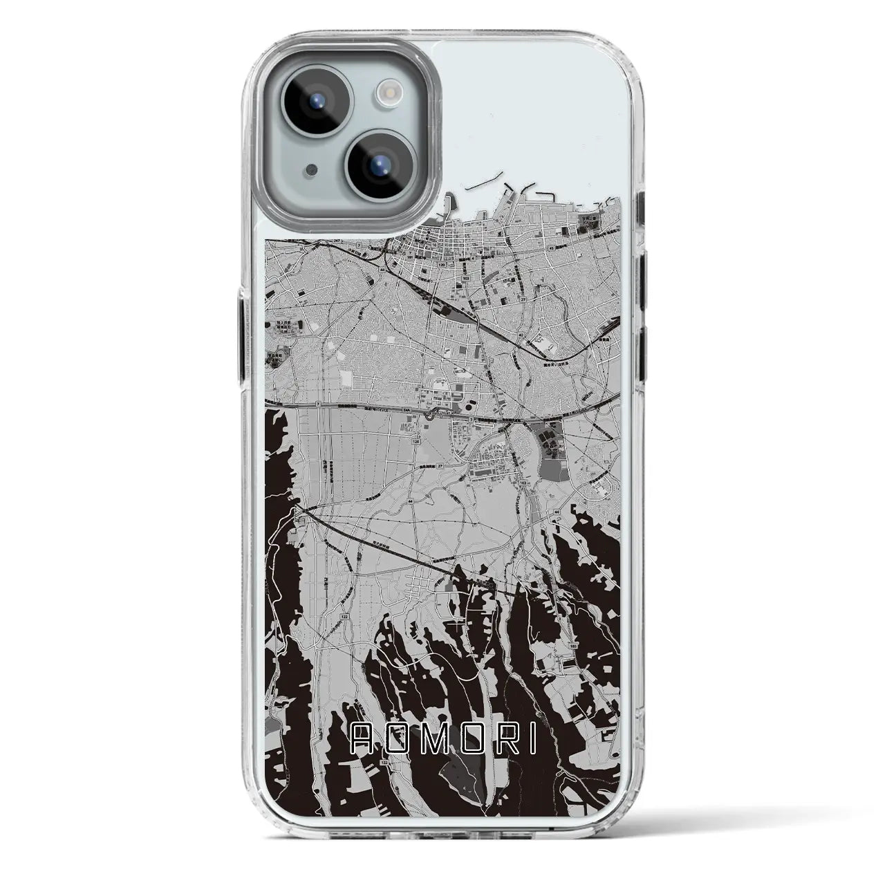 【青森(青森県)】地図柄iPhoneケース(MagSafeタイプ)