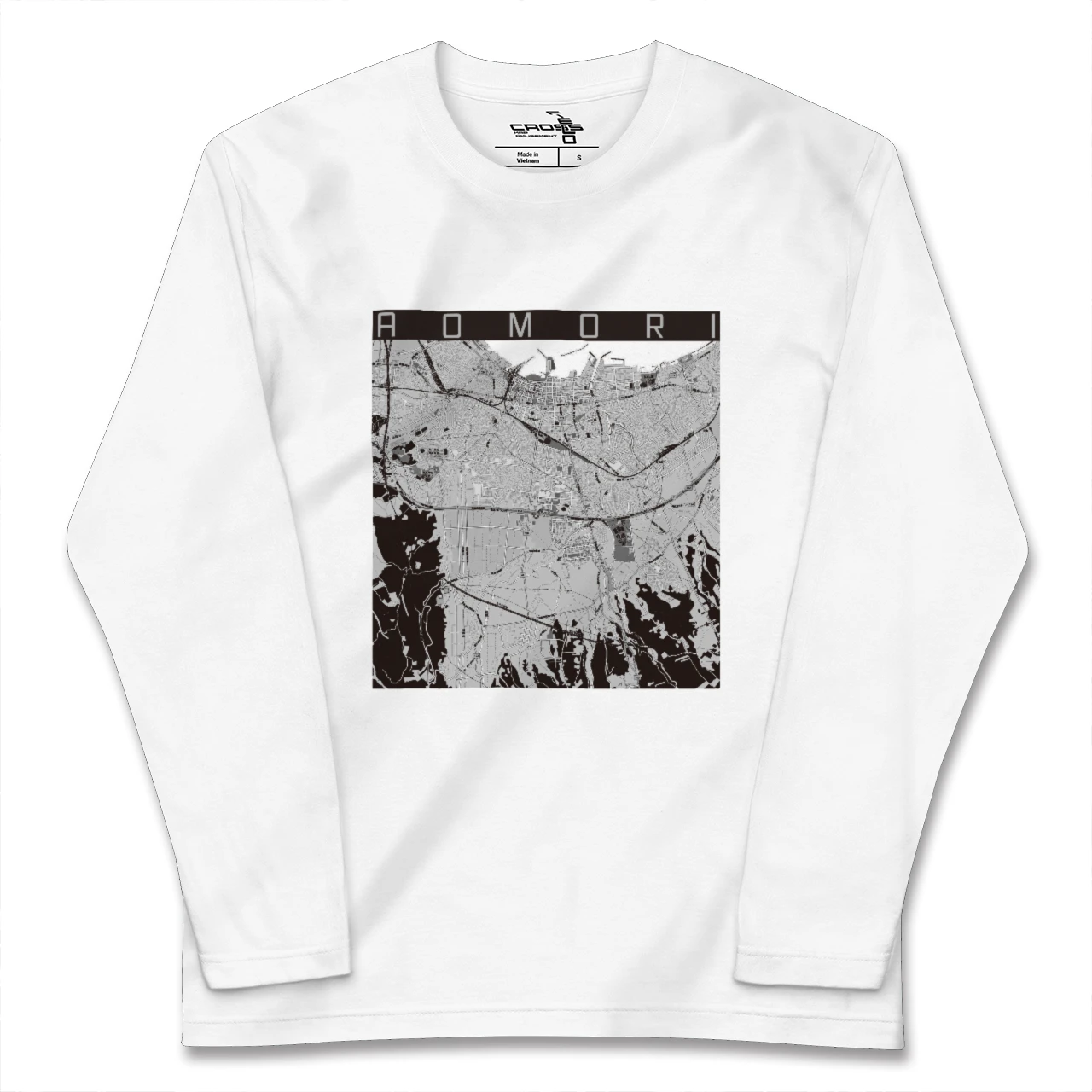 【青森(青森県)】地図柄ロングスリーブTシャツ