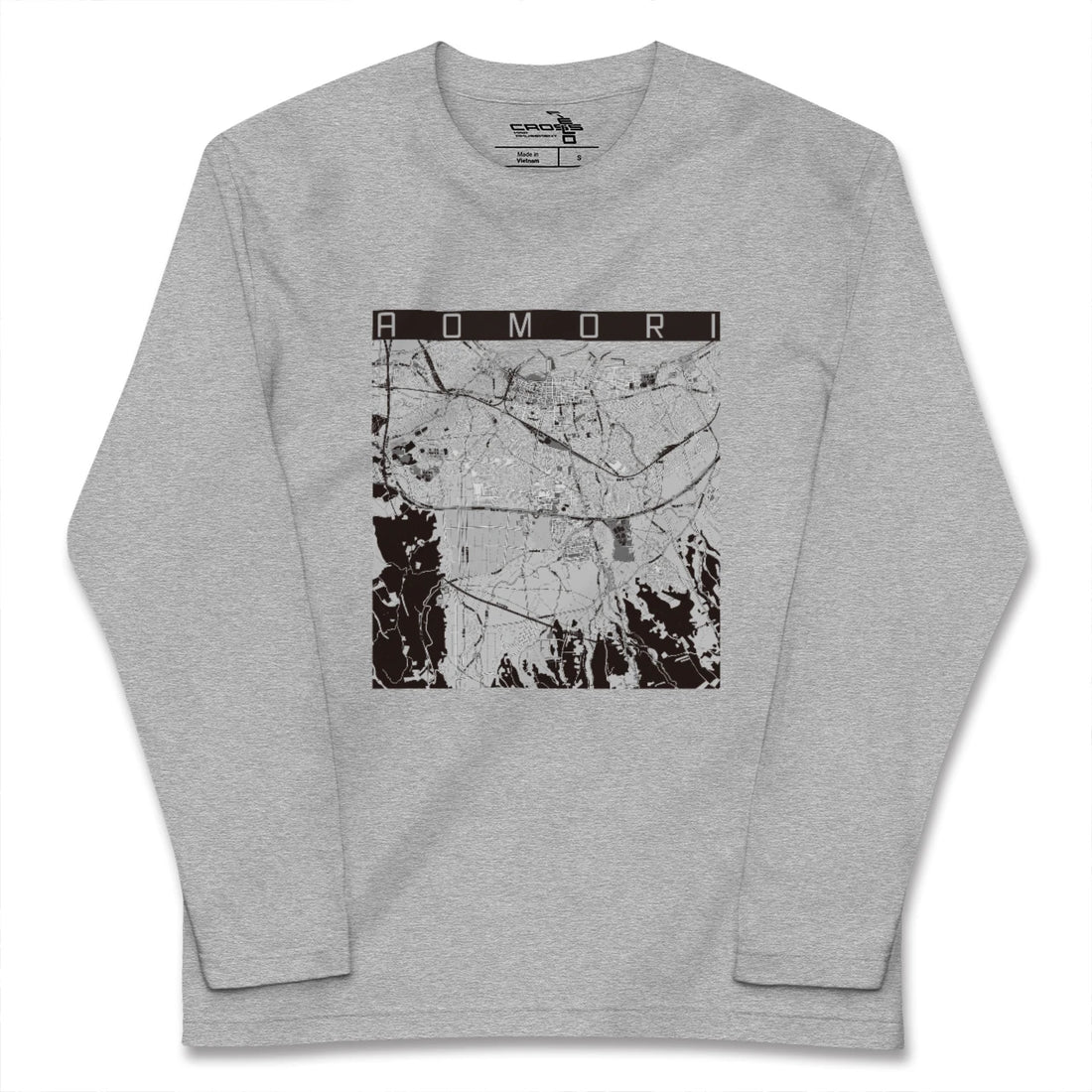 【青森(青森県)】地図柄ロングスリーブTシャツ
