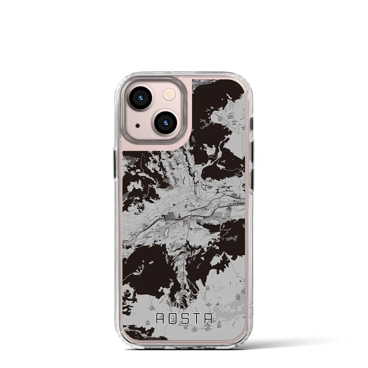 【アオスタ(イタリア)】地図柄iPhoneケース(MagSafeタイプ)