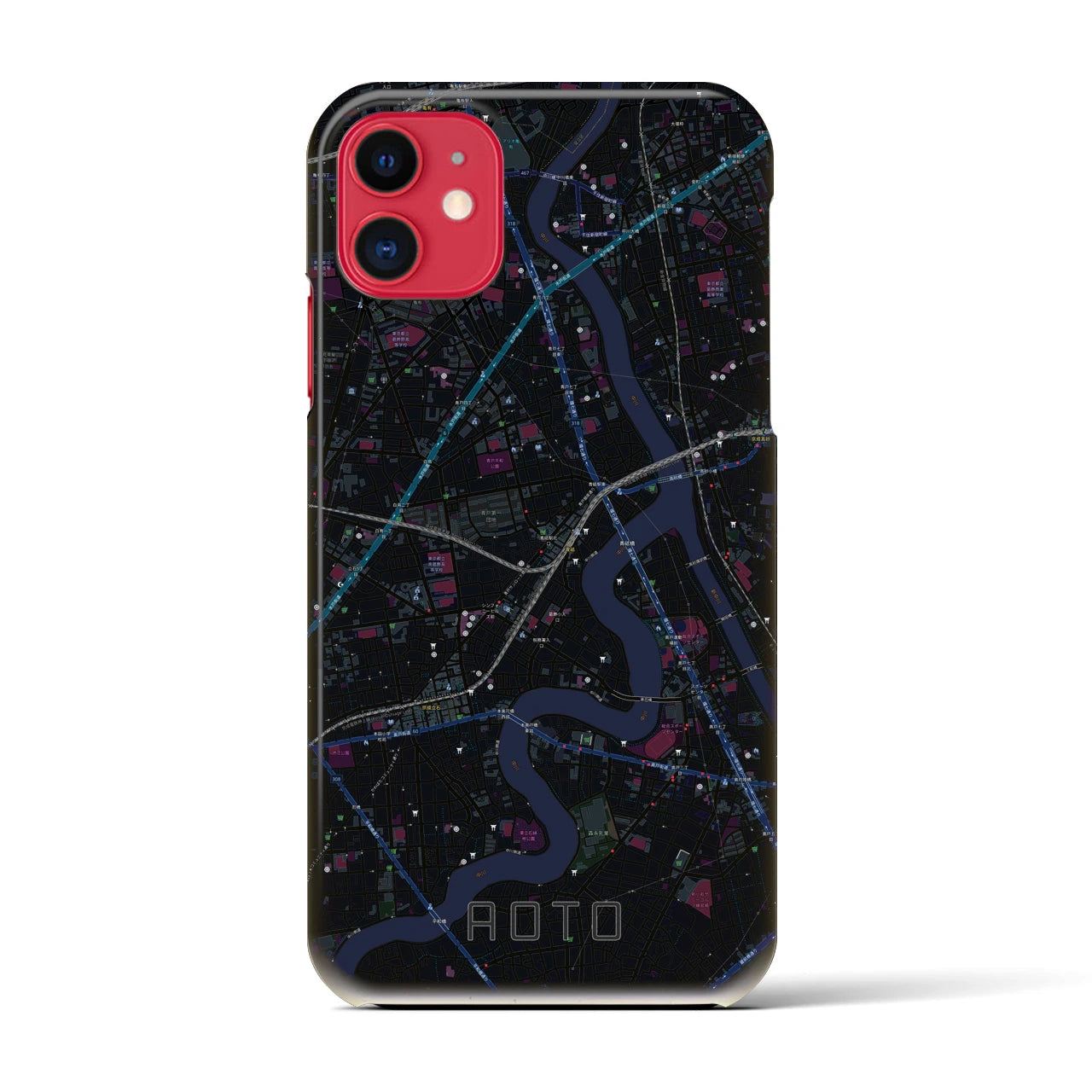 【青砥(東京都)】地図柄iPhoneケース(バックカバータイプ)
