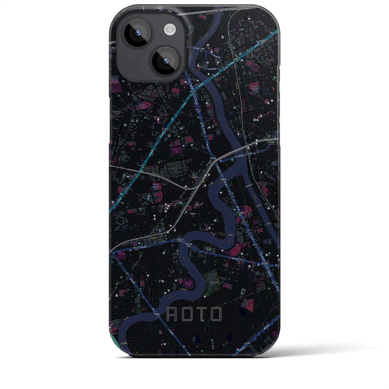 【青砥(東京都)】地図柄iPhoneケース(バックカバータイプ)