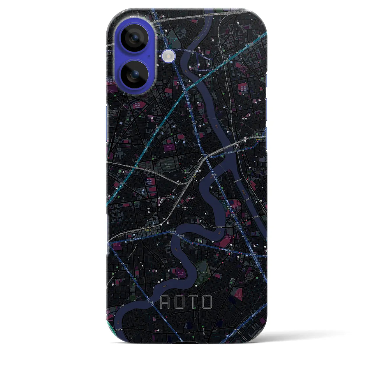 【青砥(東京都)】地図柄iPhoneケース(バックカバータイプ)