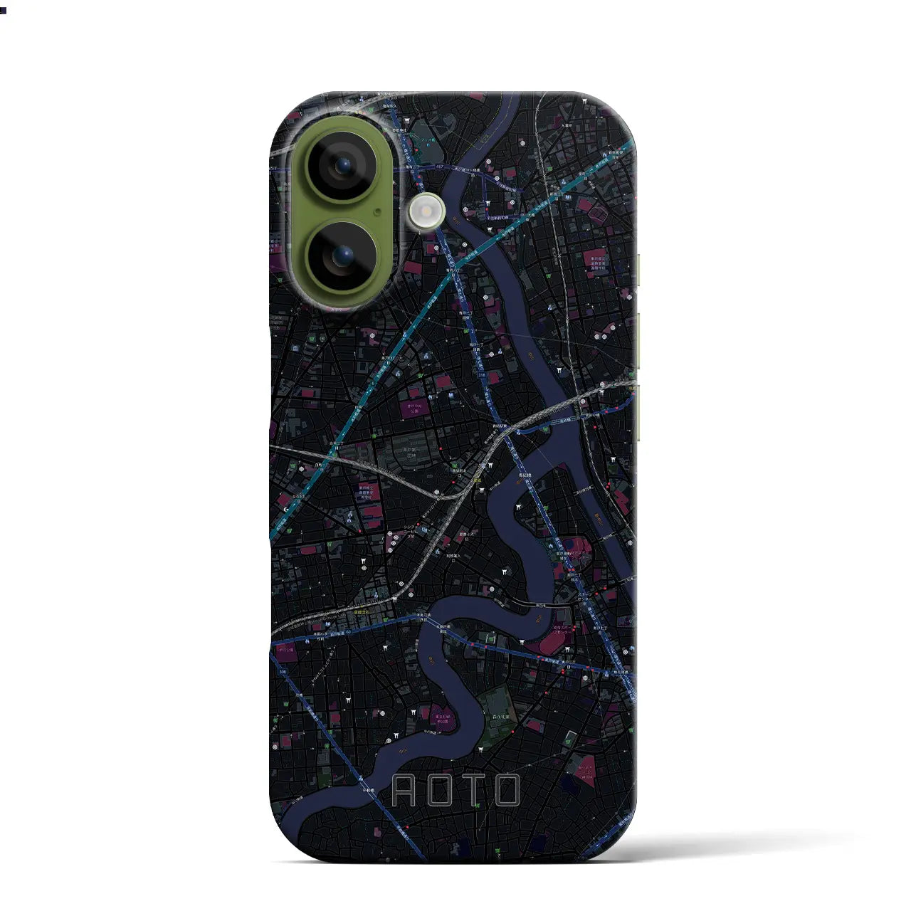 【青砥(東京都)】地図柄iPhoneケース(バックカバータイプ)