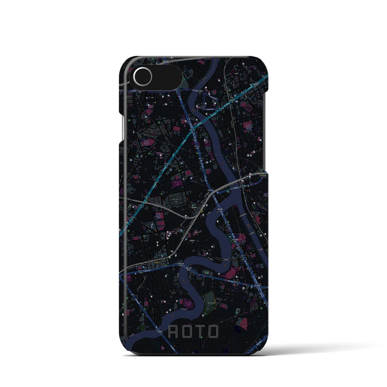 【青砥(東京都)】地図柄iPhoneケース(バックカバータイプ)