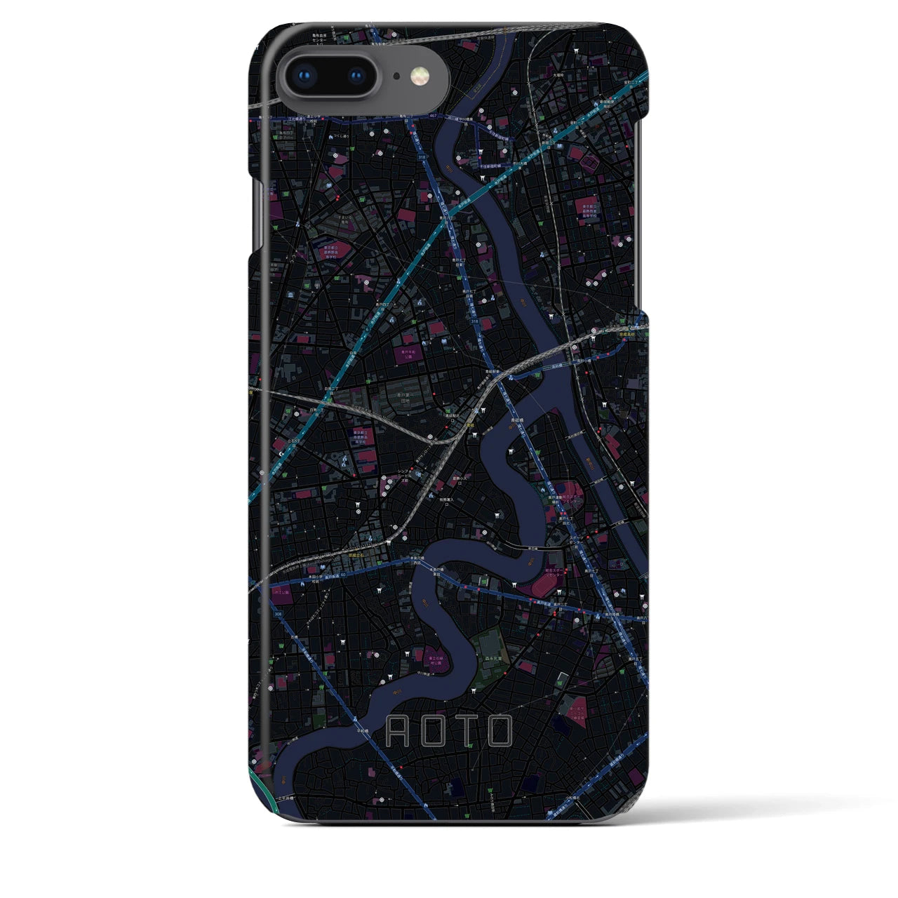 【青砥(東京都)】地図柄iPhoneケース(バックカバータイプ)