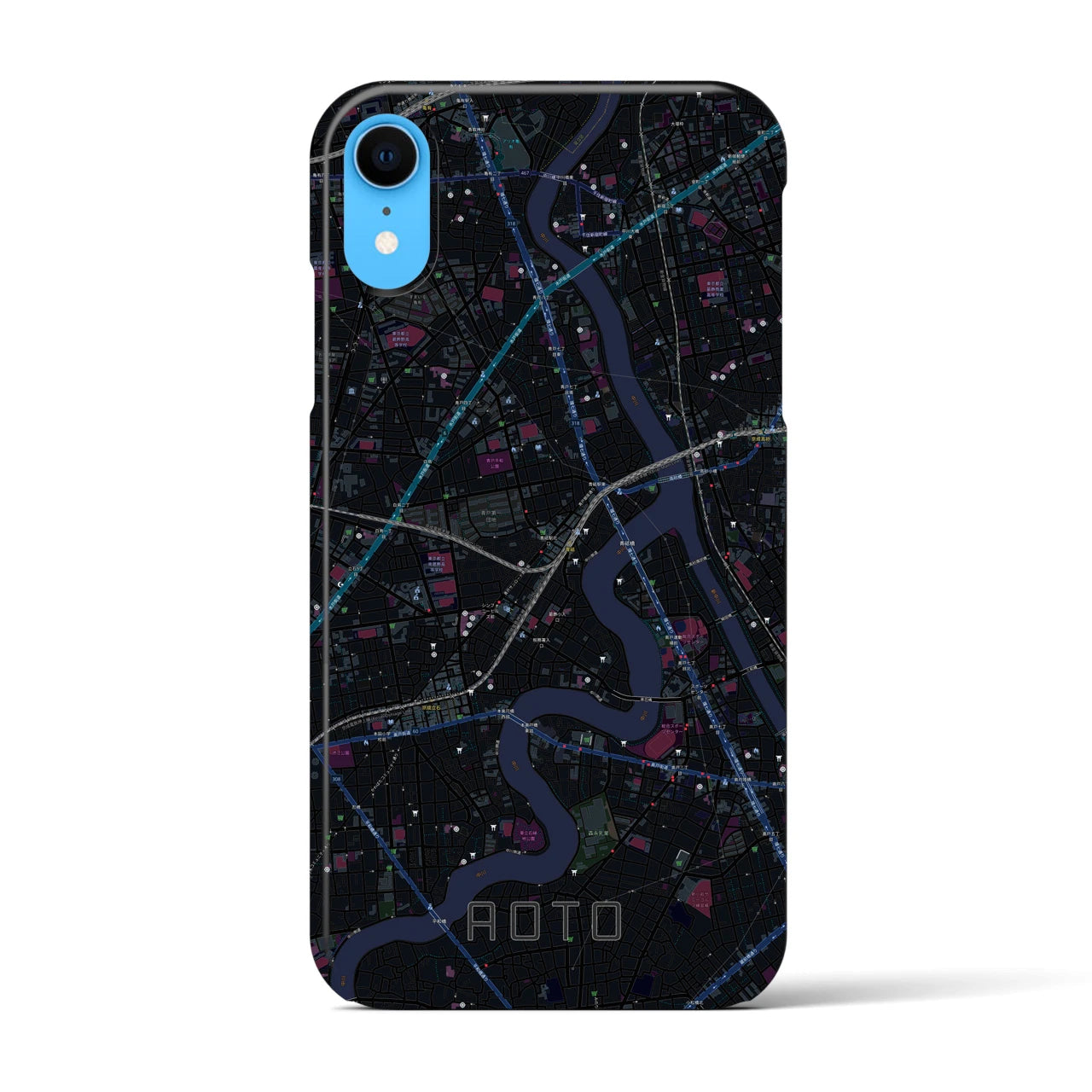 【青砥(東京都)】地図柄iPhoneケース(バックカバータイプ)