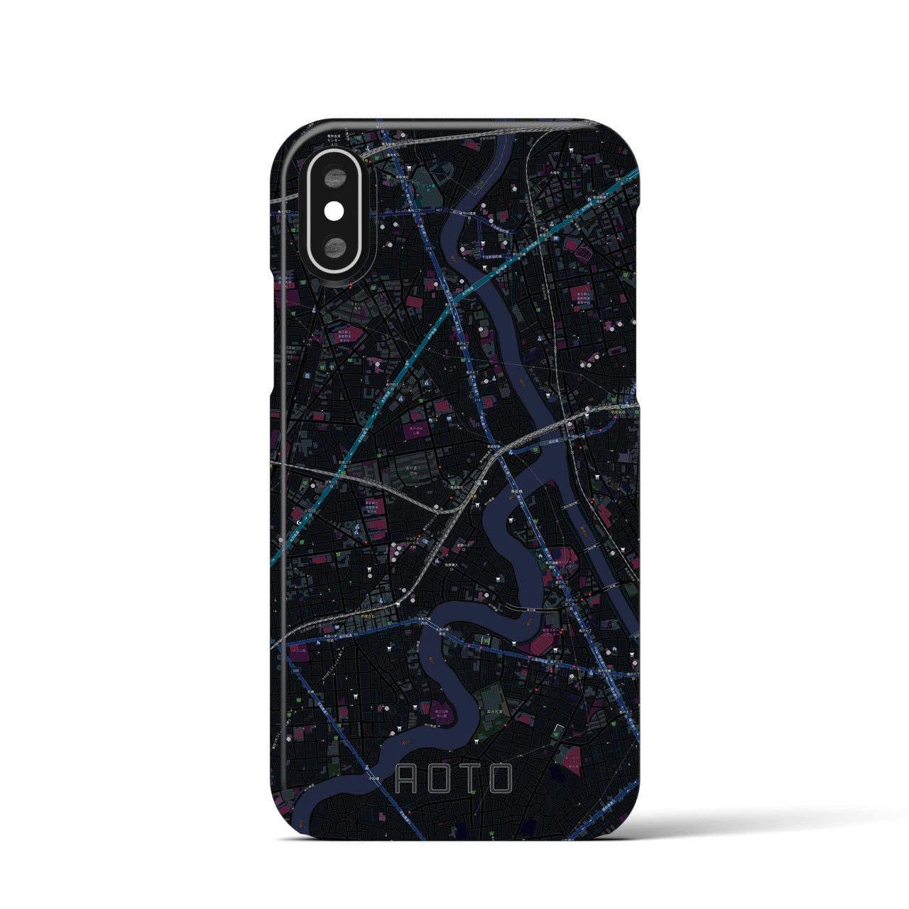 【青砥(東京都)】地図柄iPhoneケース(バックカバータイプ)