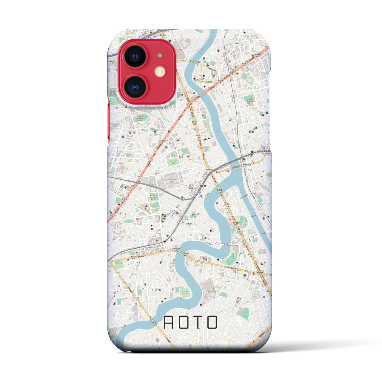 【青砥(東京都)】地図柄iPhoneケース(バックカバータイプ)