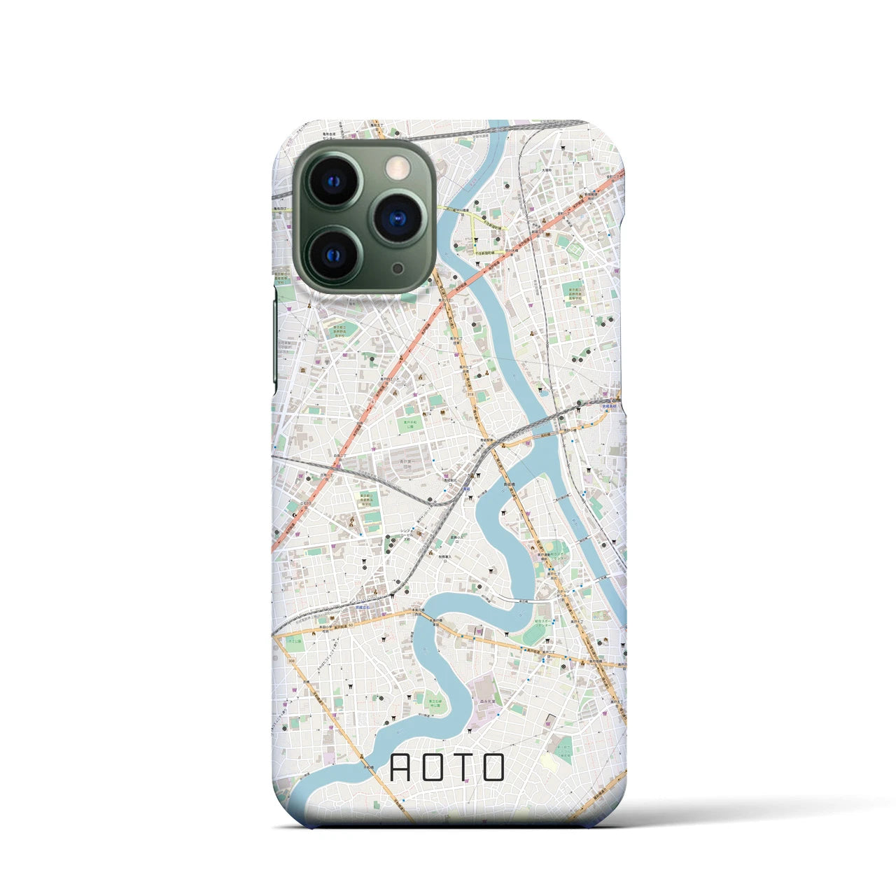 【青砥(東京都)】地図柄iPhoneケース(バックカバータイプ)