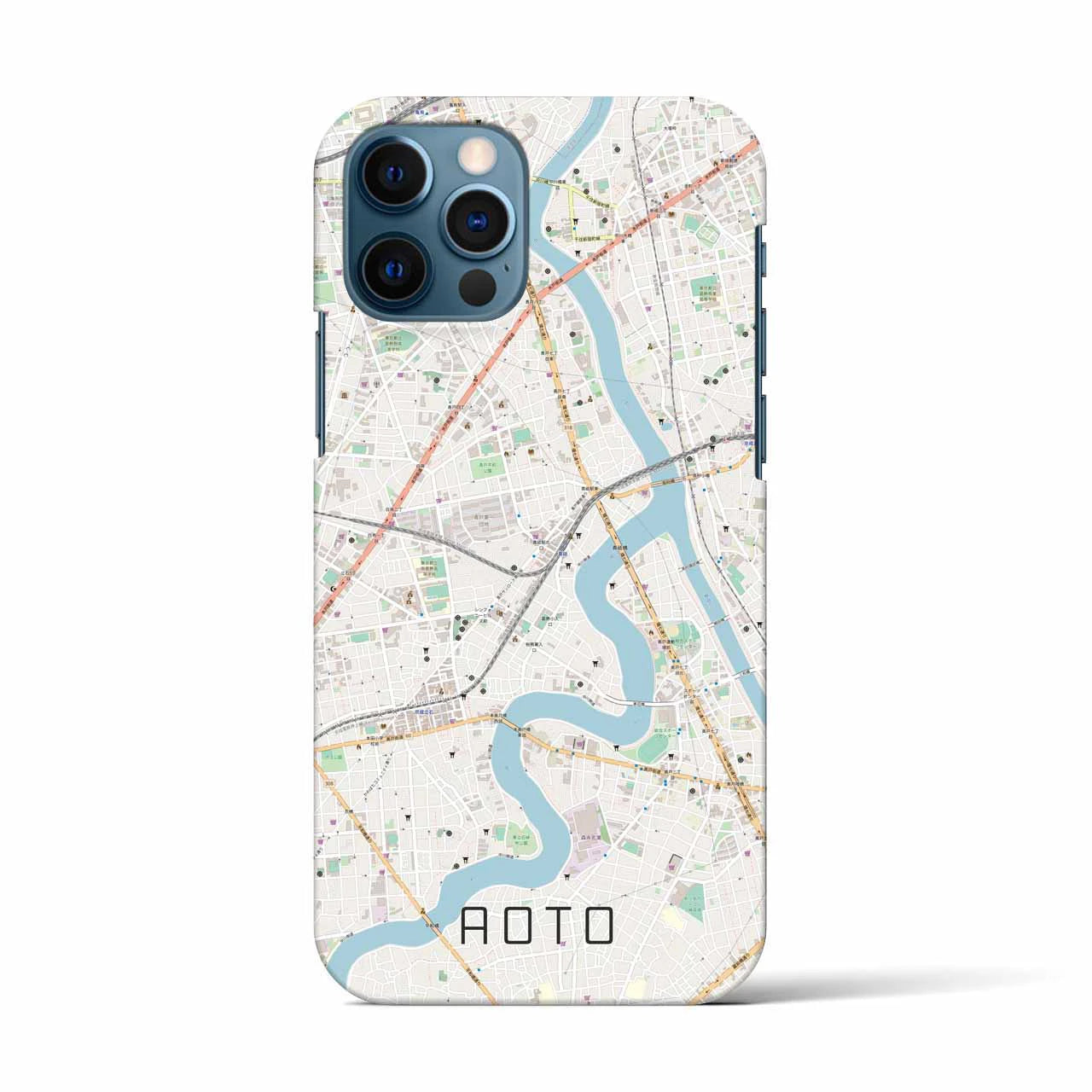 【青砥(東京都)】地図柄iPhoneケース(バックカバータイプ)