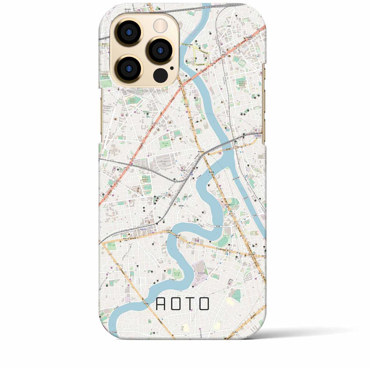 【青砥(東京都)】地図柄iPhoneケース(バックカバータイプ)