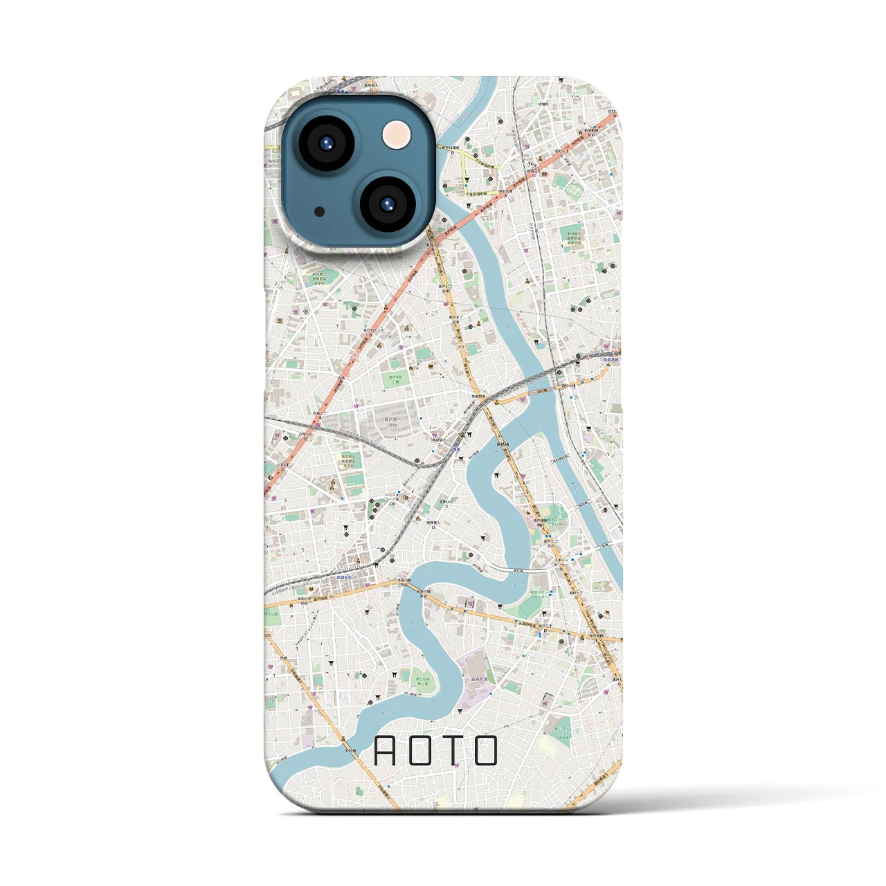 【青砥(東京都)】地図柄iPhoneケース(バックカバータイプ)
